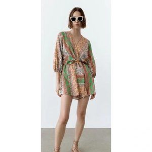 Zara Short Jumpsuit with Print Multicolored